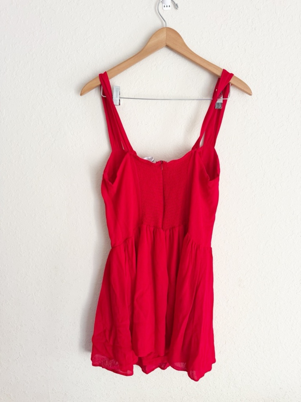 Reformation Taiga Red Fit & Flare Mini Dress Size 16 - Picture 7 of 7